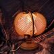 Scandinavian table lamp in vintage wire and wood from the 70s