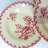 4 vintage hollow plates from gien model thistles 211256