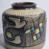 1930 enamel ceramic vase by Losson