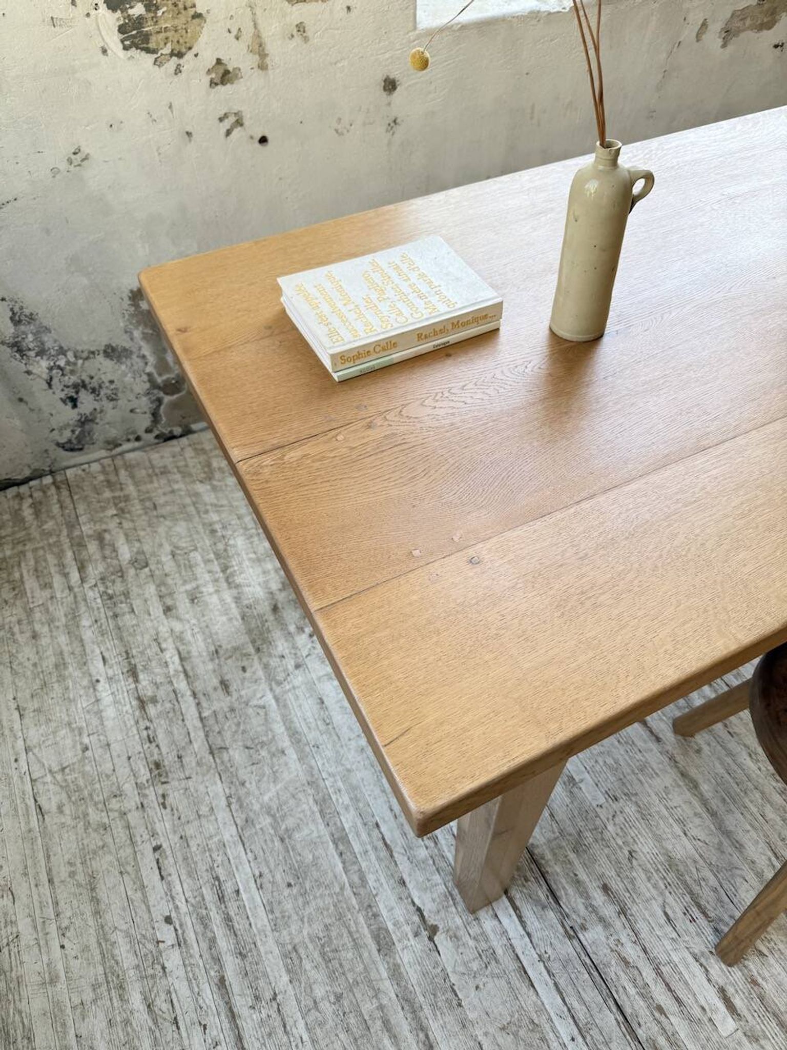 Table de ferme extensible en chêne massif