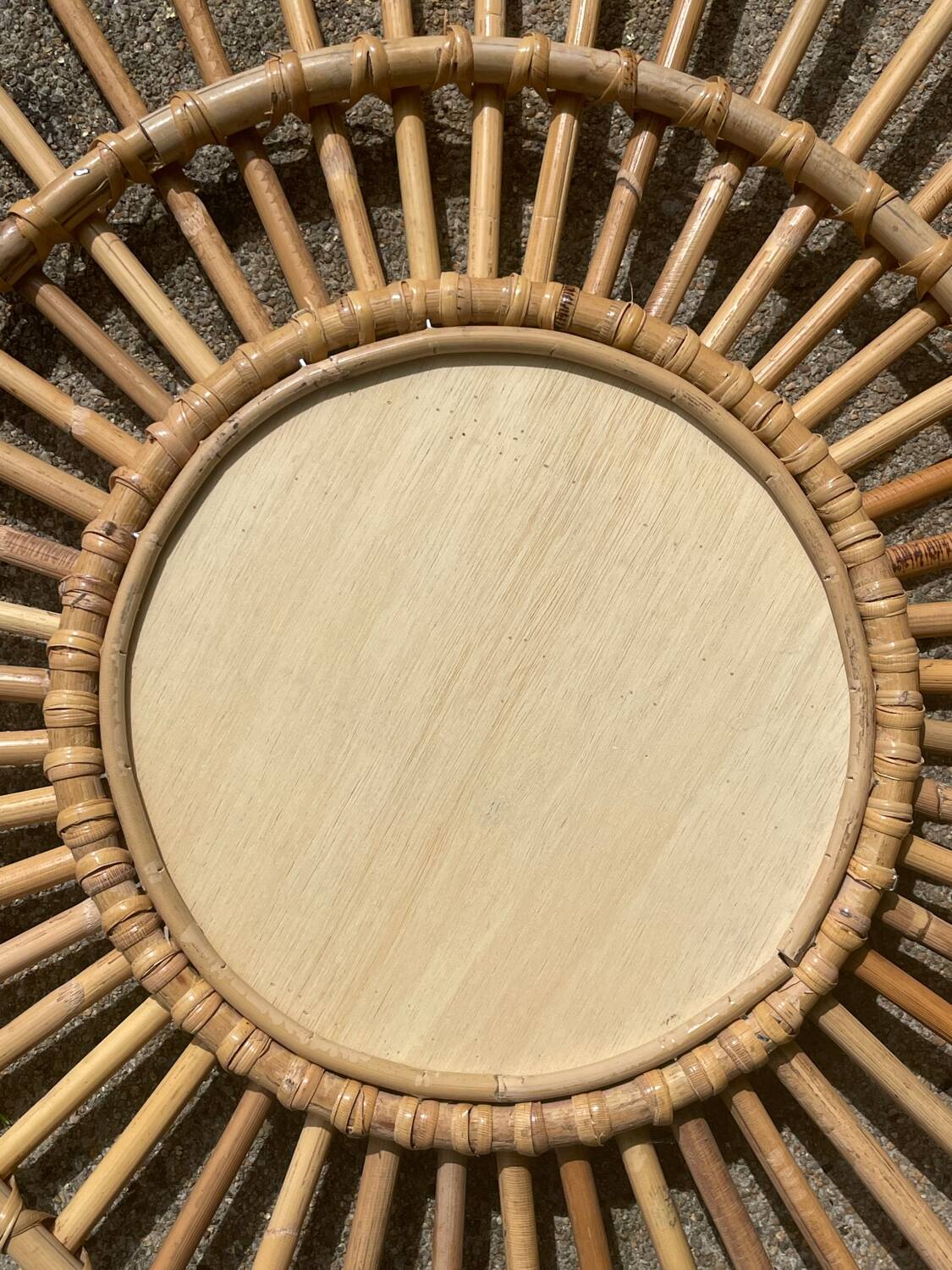 Rattan sun mirror 70'