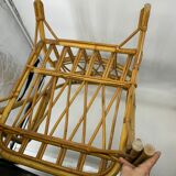 Fauteuils rotin années 50 la paire