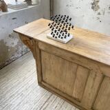 Two-sided central island counter in pine 220cm