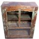 Vaisselier vitrine en teck birman ancien