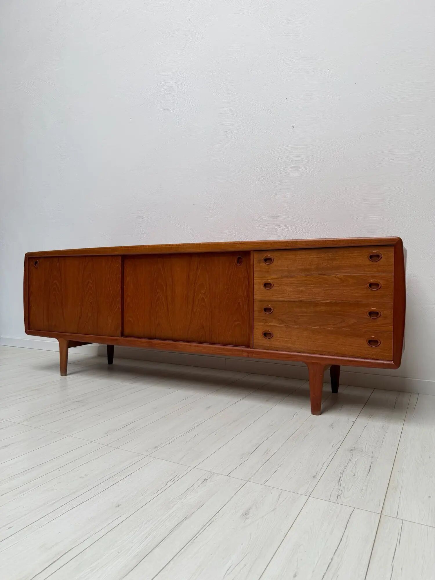 1960s large vintage Danish design teak sideboard by H.P. Hansen