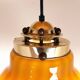 Brown glass pendant lamp, 1970s