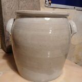Old stoneware grease pot, gray Height 24.5 cm