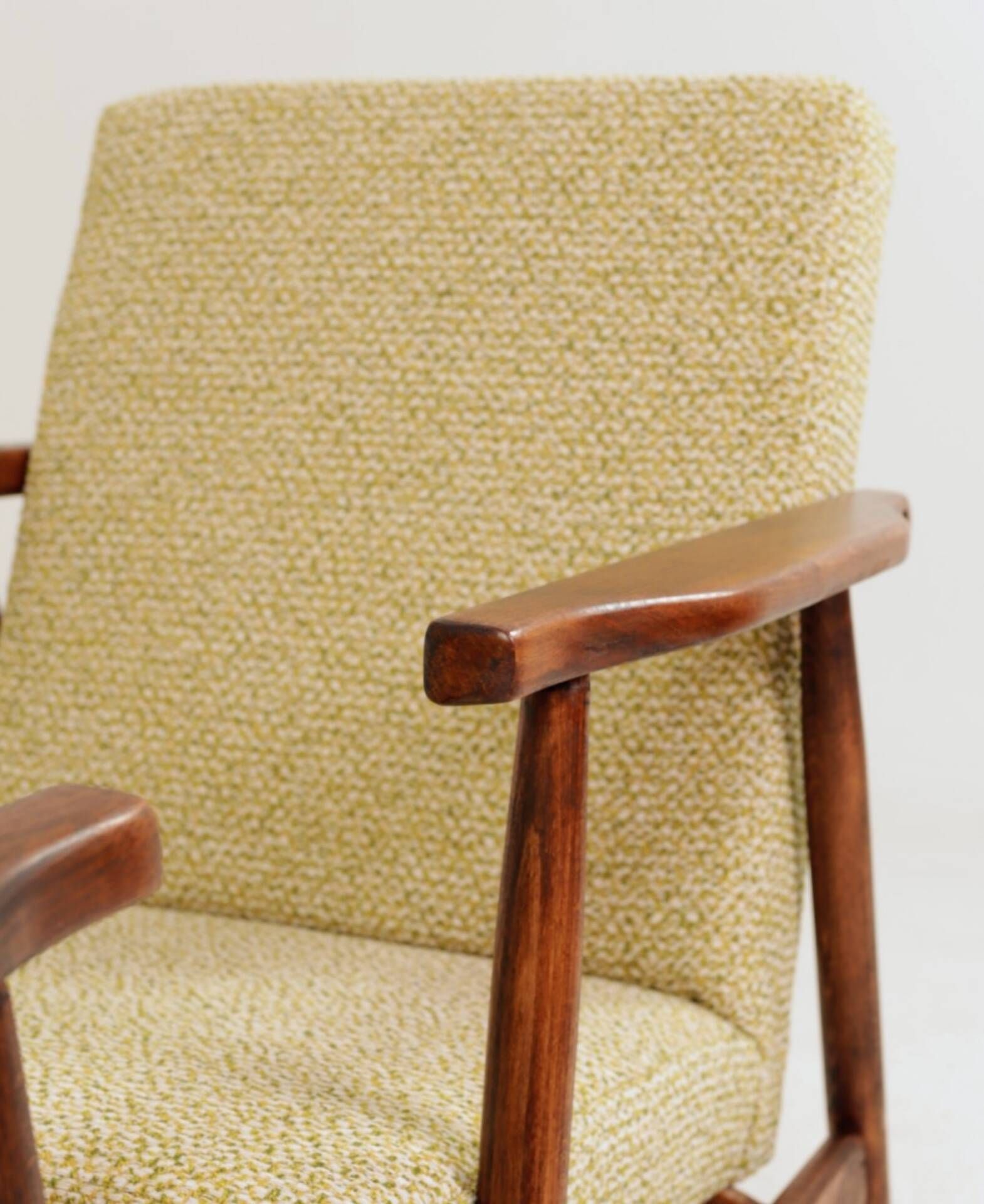 Pair de fauteuils vintage vert nebula 1970s