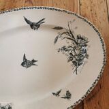 Old oval plate in iron earth