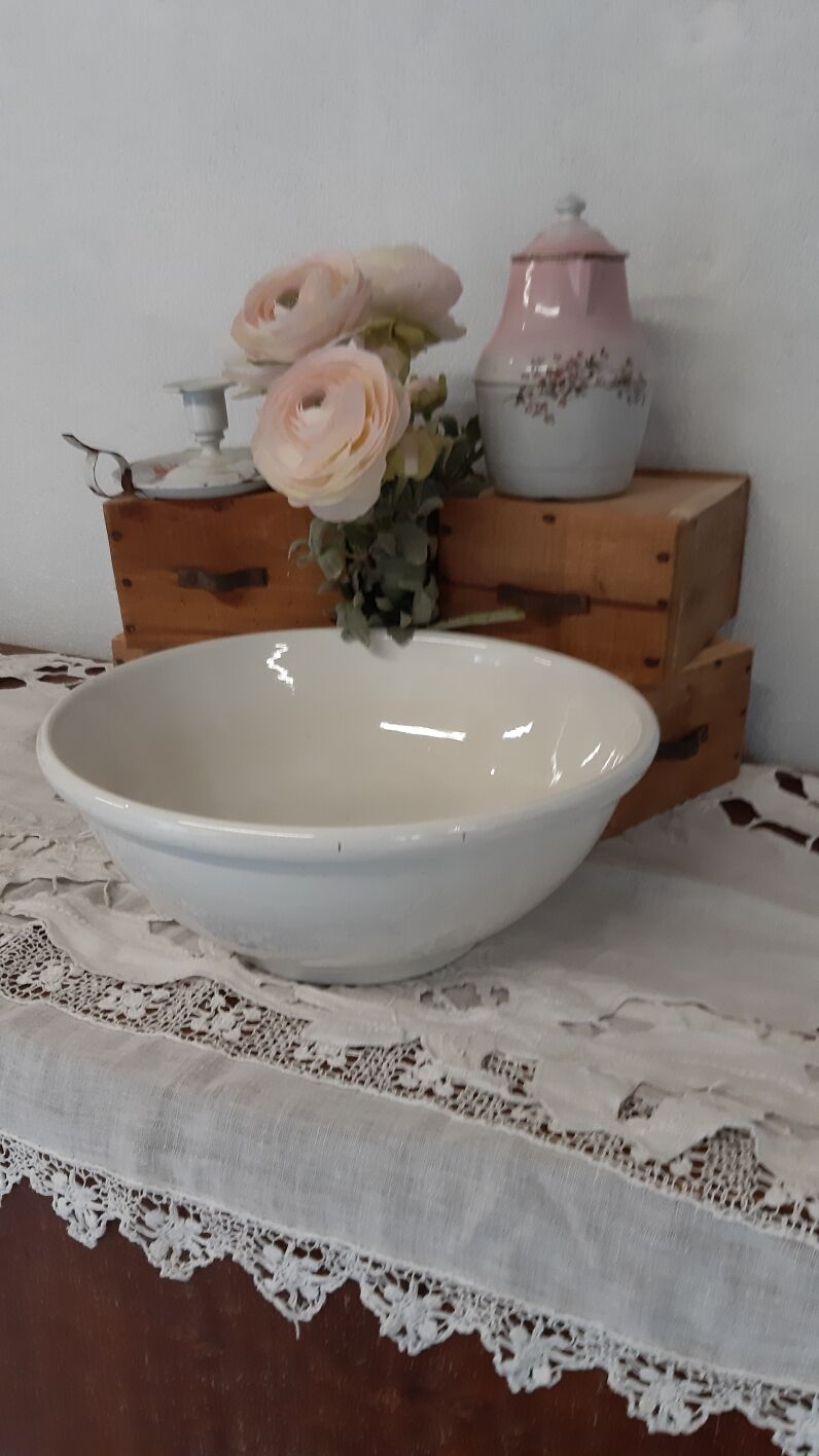 White salad bowl sarreguemines