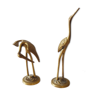 Brass heron duo