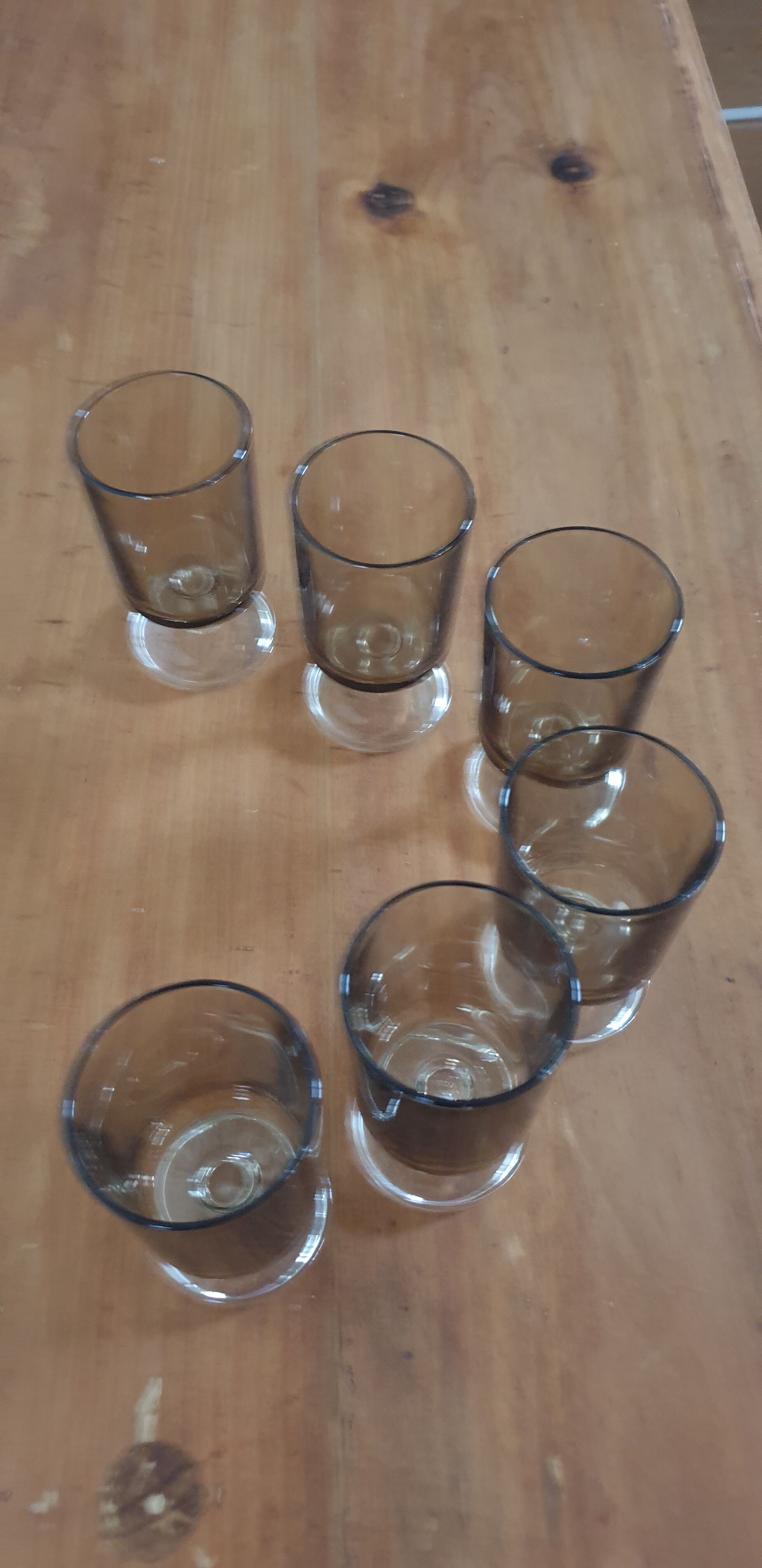 6 stemmed glasses