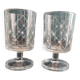 Set of 2 vintage French glasses from Luminarc, with stars