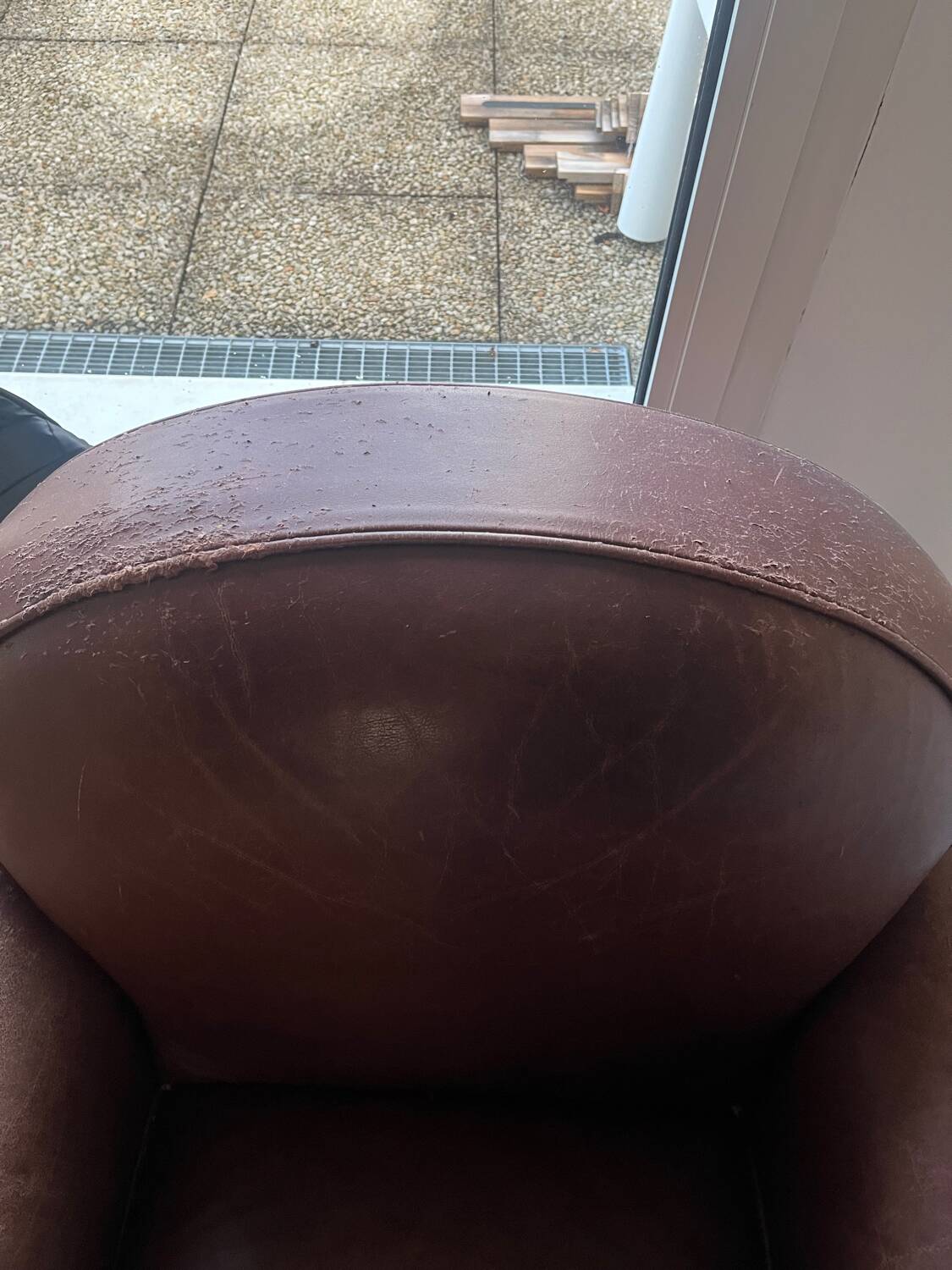 Leather club chair