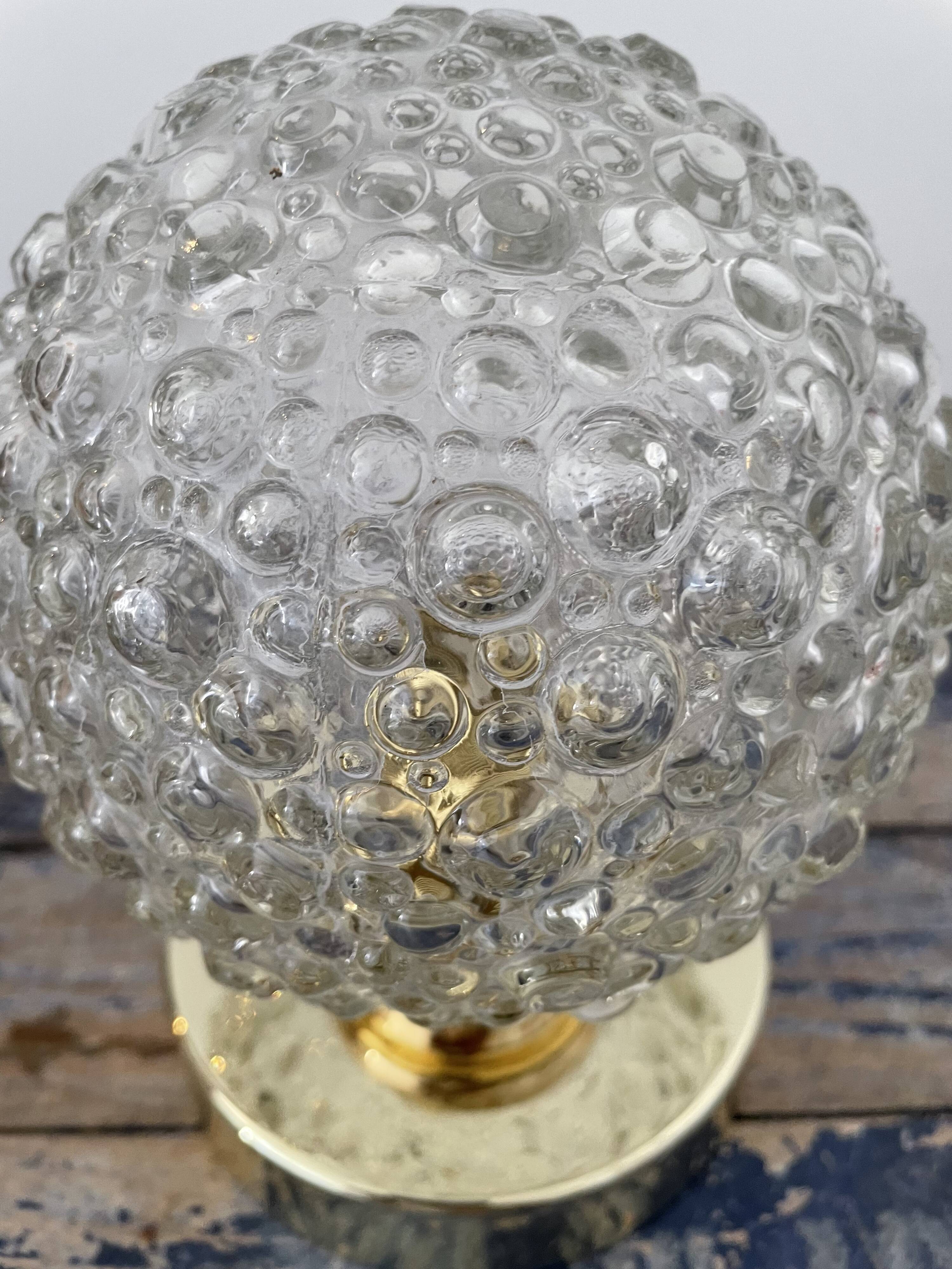 Vintage bubble globe lamp electrified to new
