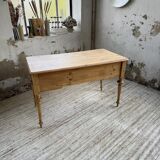 Blonde walnut desk and pine top 1900