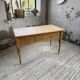 Blonde walnut desk and pine top 1900