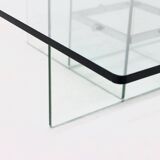 Table basse en verre italienne, années 1970