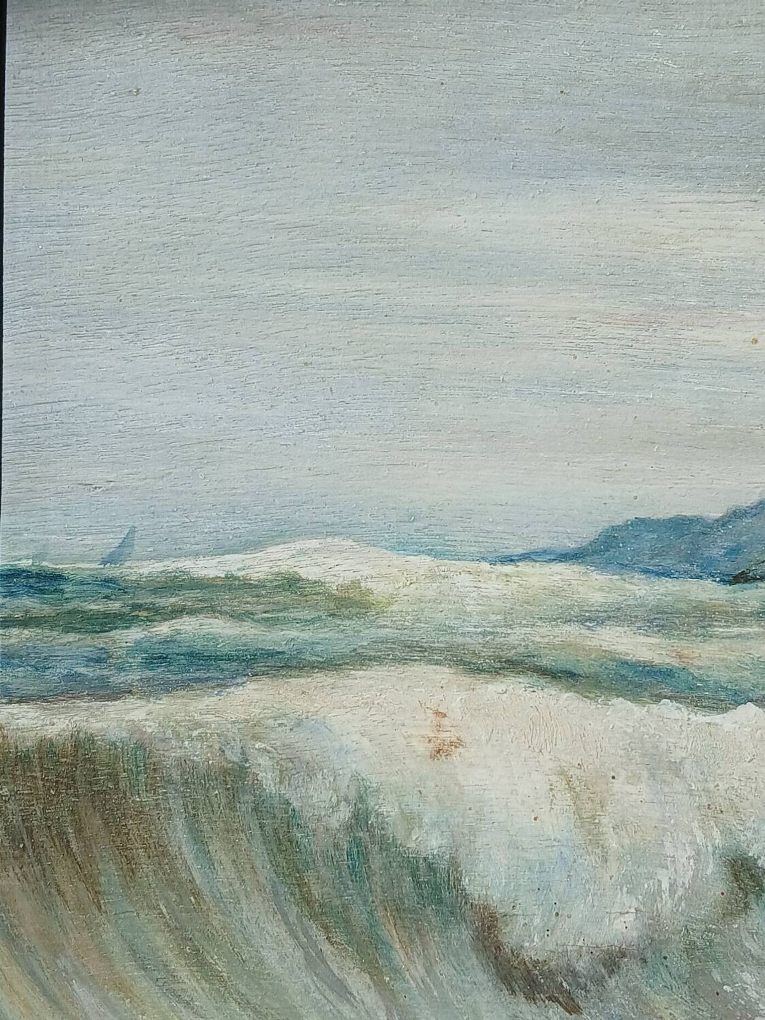 Painting on wood "seaside"