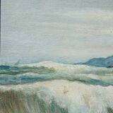 Painting on wood "seaside"