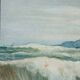 Painting on wood "seaside"