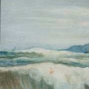 Painting on wood "seaside"
