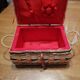 Petite boite a couture en osier vintage