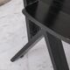 Set of six black dining chairs