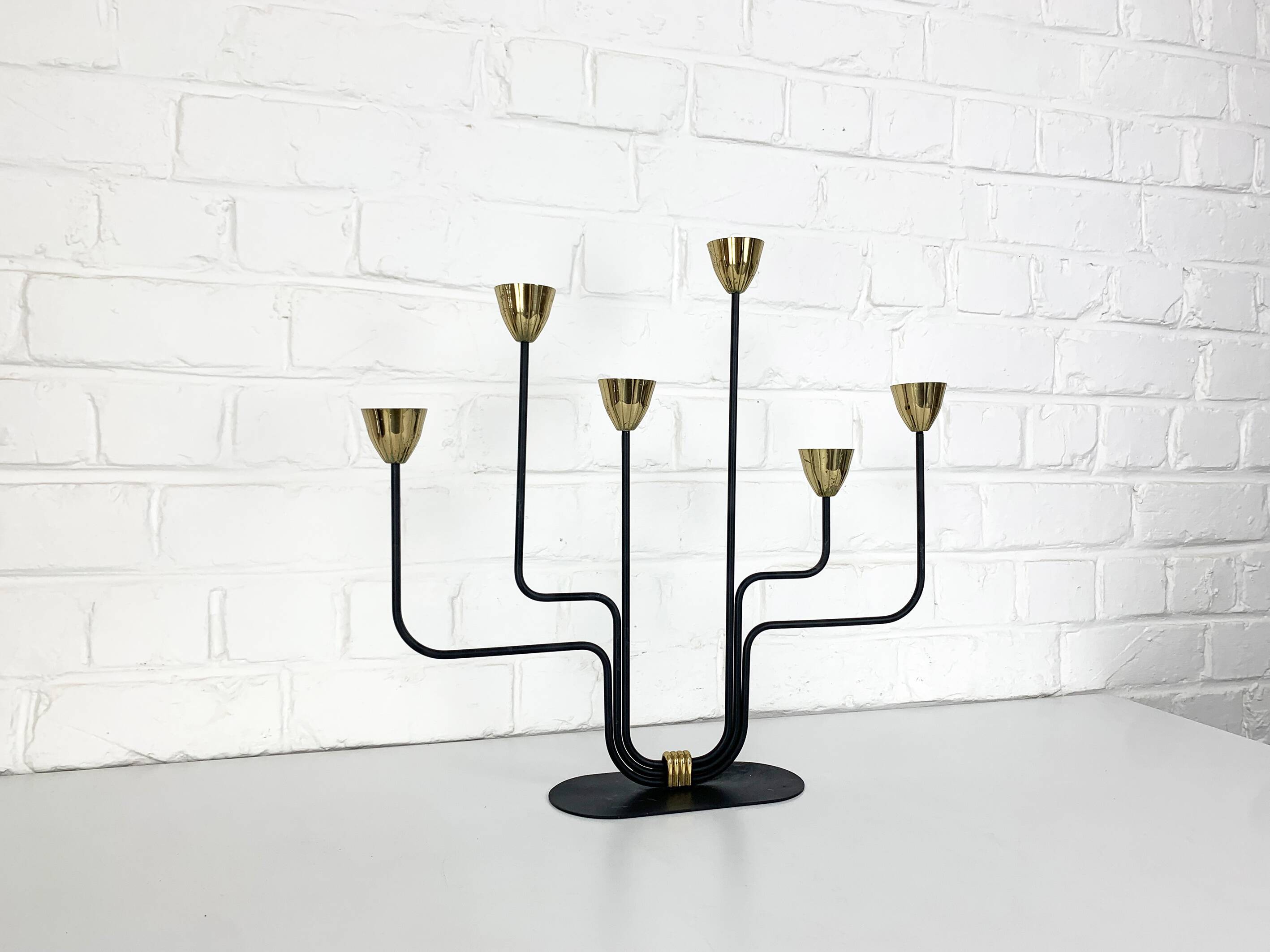 Mid-Century Scandinavian Candlestick, Gunnar Ander for Ystad Metall, Sweden