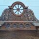 Carved oak desk from Brittany, early 20th century.