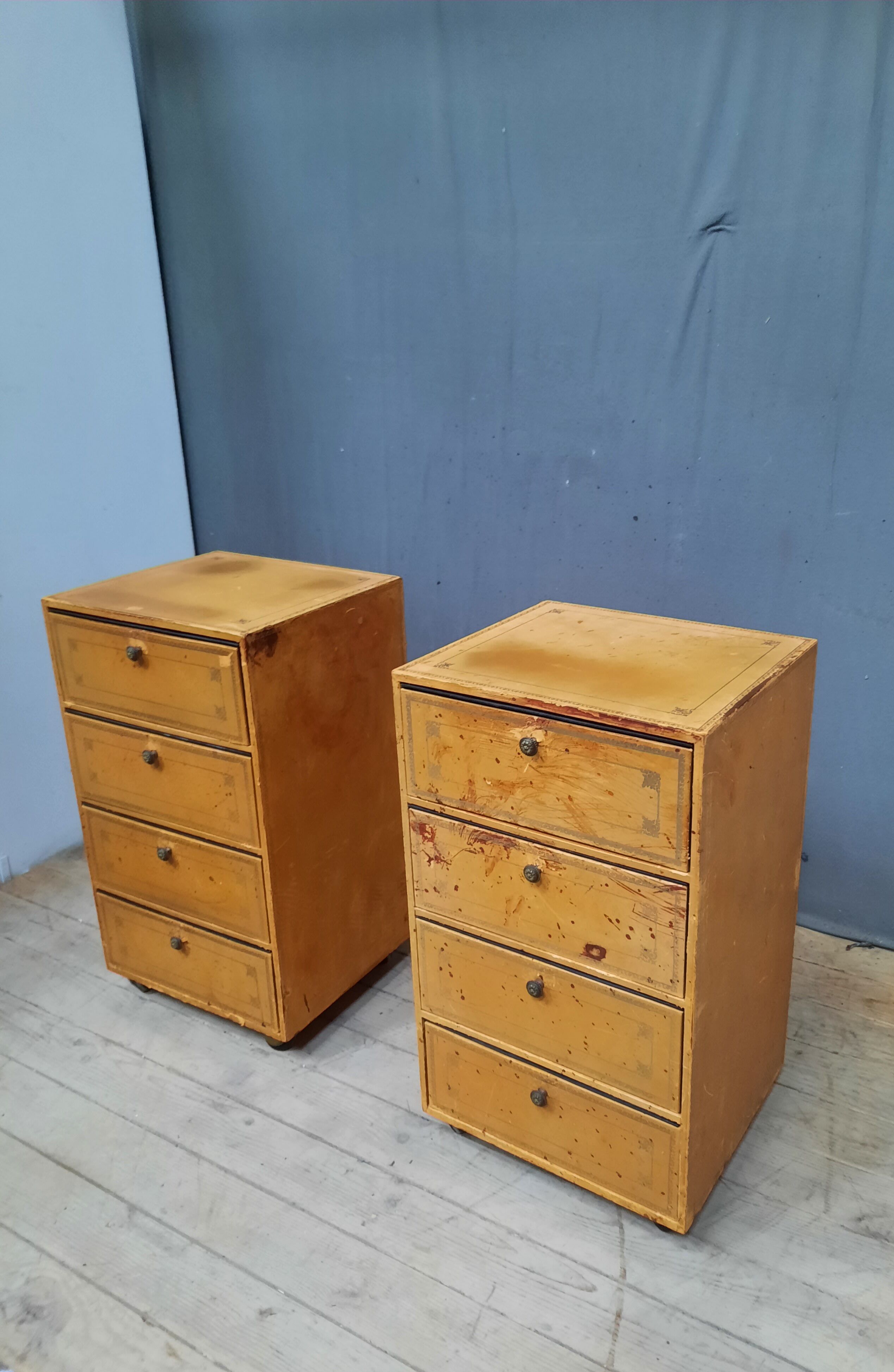 Pair of leather cardboard makers