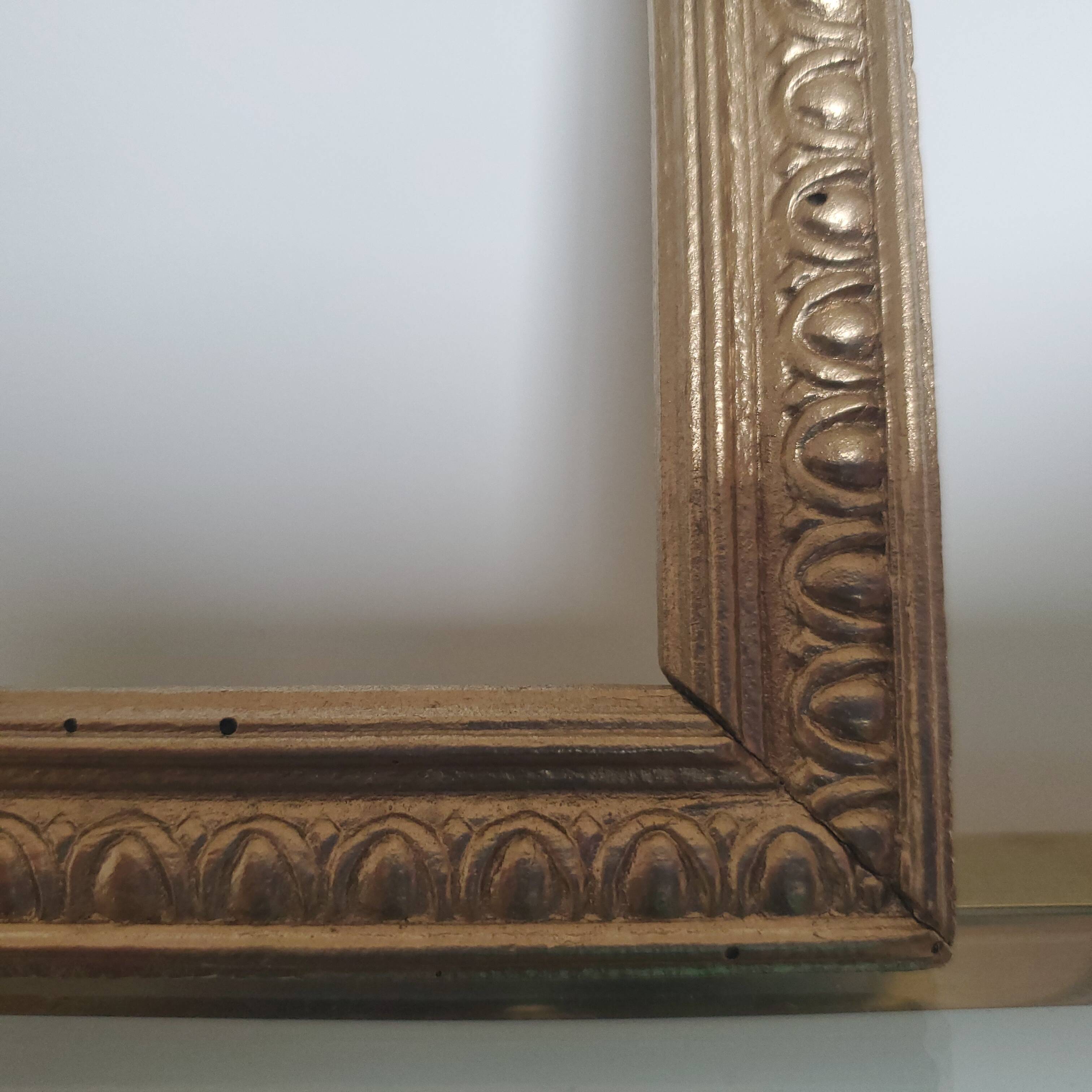 Small old gilded wooden frame