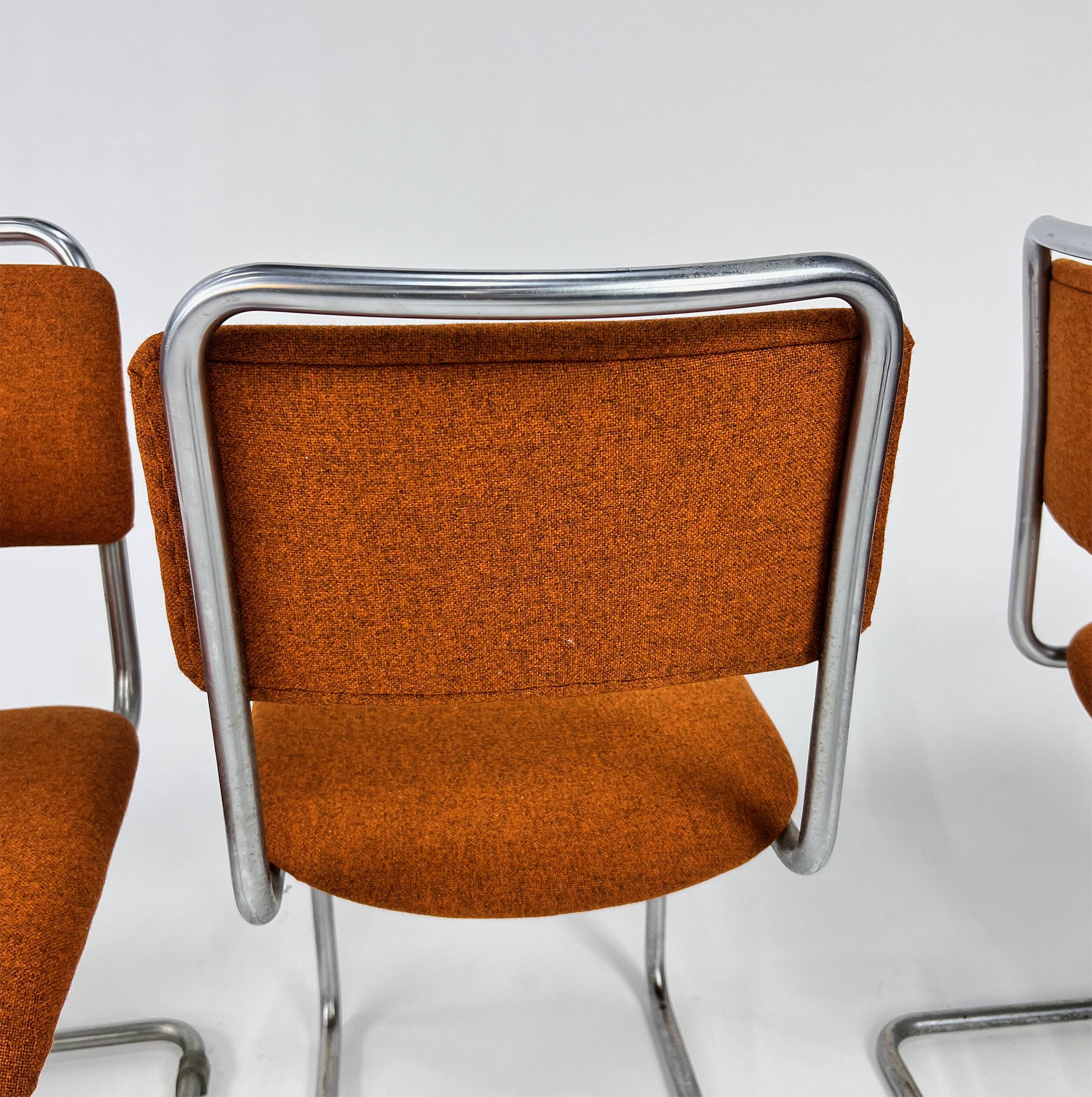 Set of 4 Mid-Century Gispen 101 Dining Chairs, 1940s