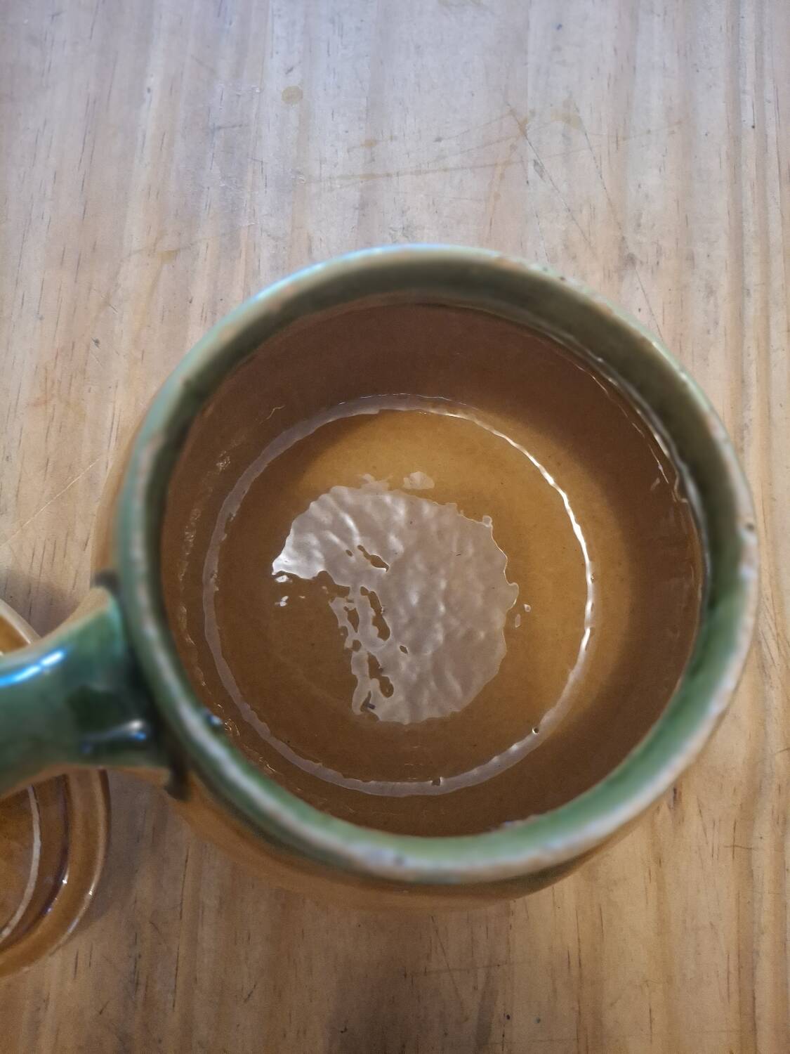 Vintage stoneware mini pot with lid and handle