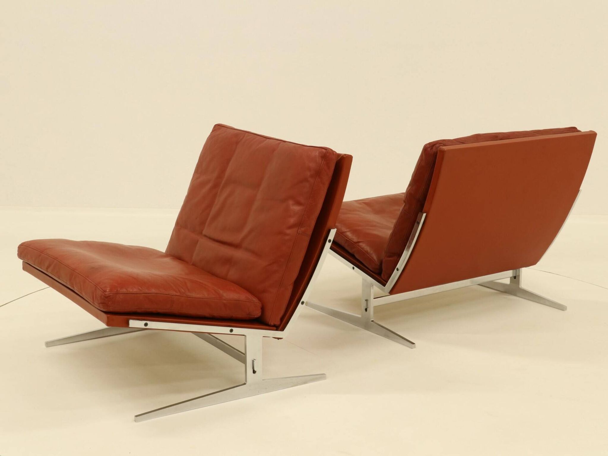 2 Easy Chairs Model BO 561 by Preben Fabricius & Jorgen Kastholm for BO-EX 1960s