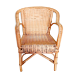 Fauteuil enfant osier vintage