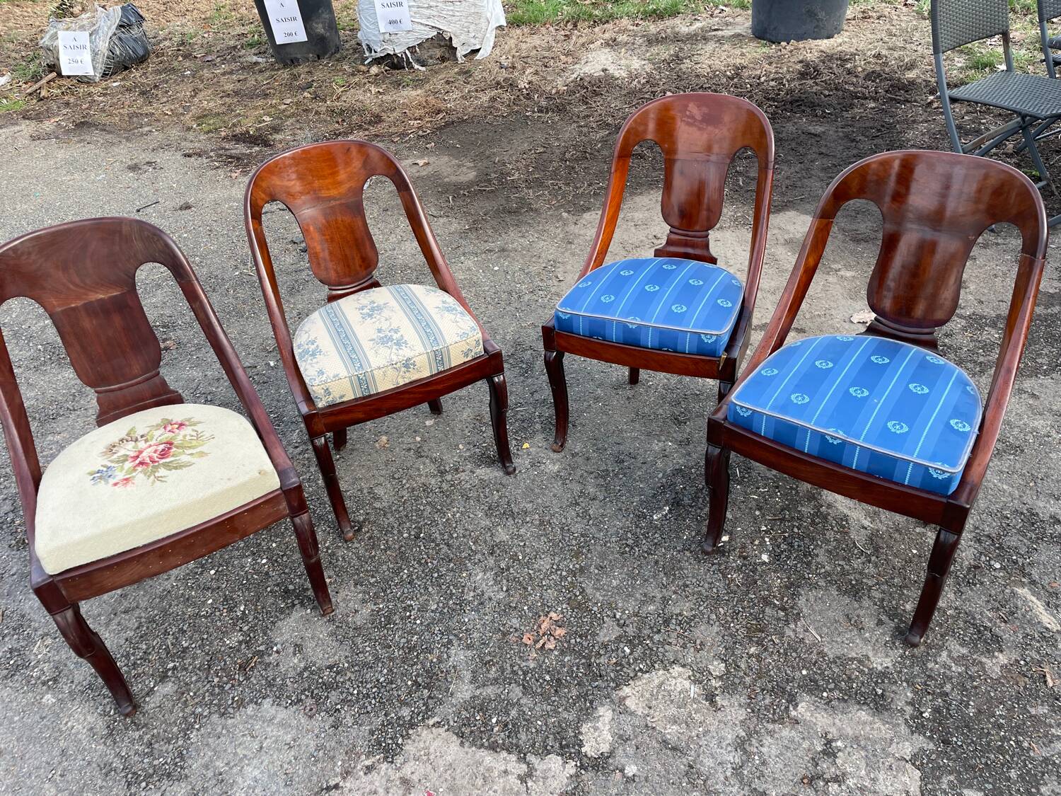 4 Napoleon III chairs
