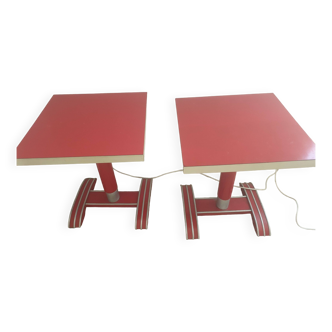 Table de bar / bistrot rouge années 40