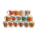 Lot of 15 mugs Arcopal vintage scania lotus mobil