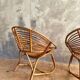 Pair of rattan armchairs