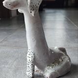Antique zoomorphic sculpture in glazed terracotta