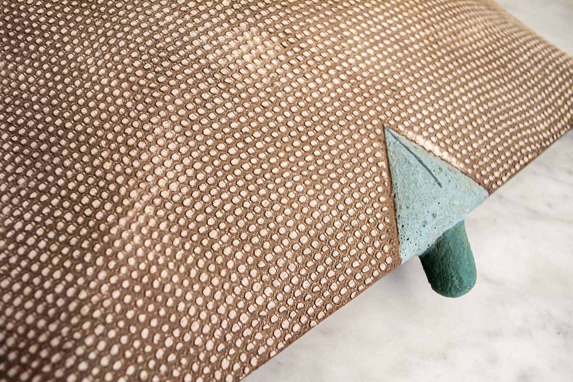 Sculpture en terre cuite peinte de Fior Candido, années 1980