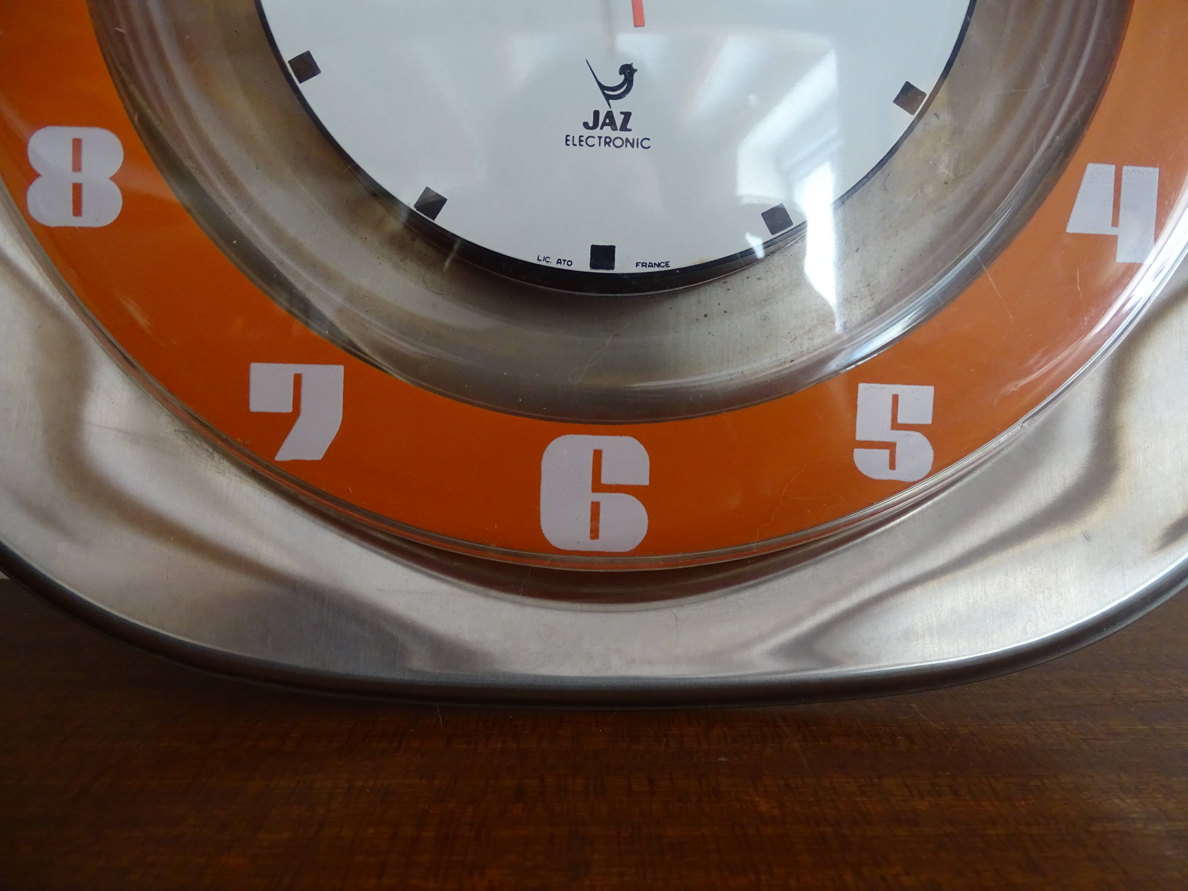 Horloge Jaz electronic alu vintage design 1970