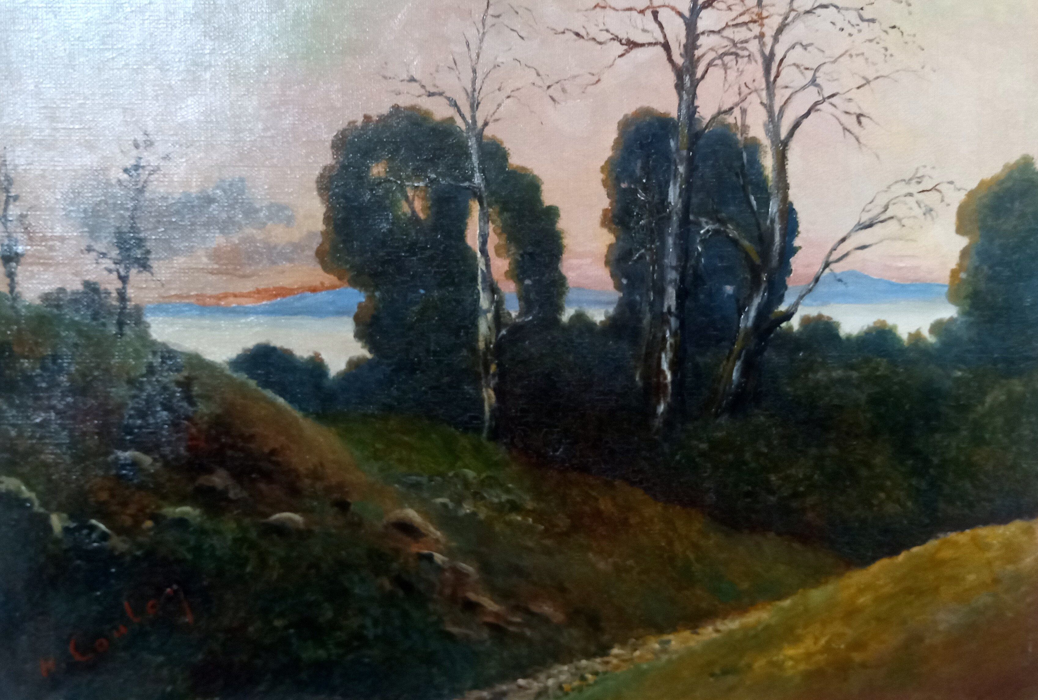 Lac de Vassivière au soleil sunset by Henri COULON (1855-1936) School of CROZANT