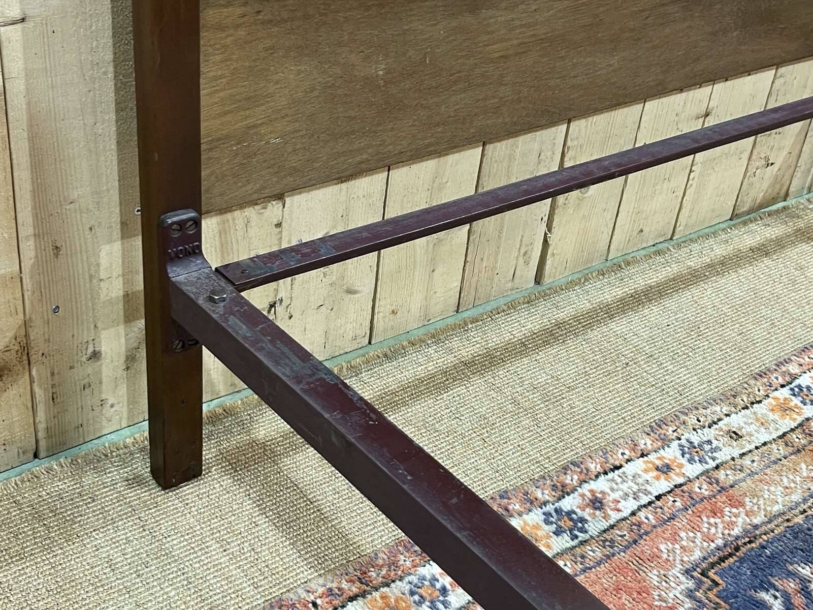 1930s English burl walnut bed