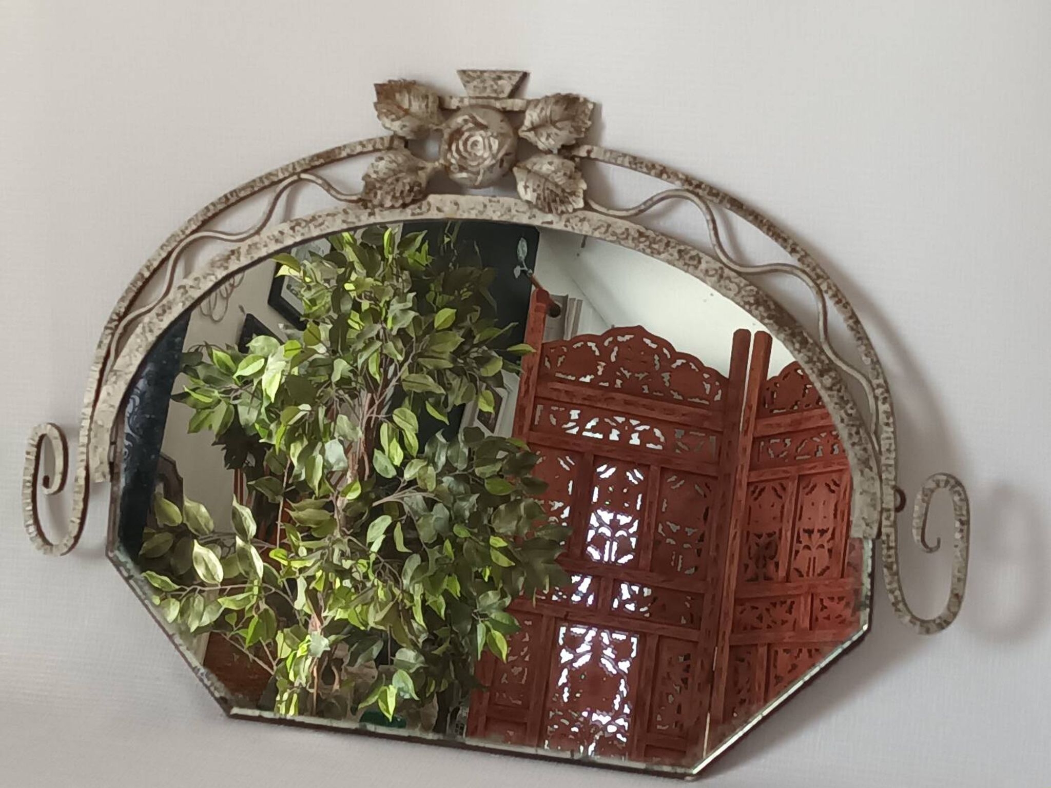 Miroir en fer martelé Art deco