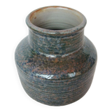 Ceramic ball vase signed Jean Pierre Gasnier dit Pierg Blue green pink