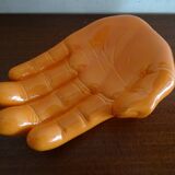 Empty pocket hand vintage ceramic orange