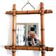Bamboo barber mirror 42 cm, circa 1940