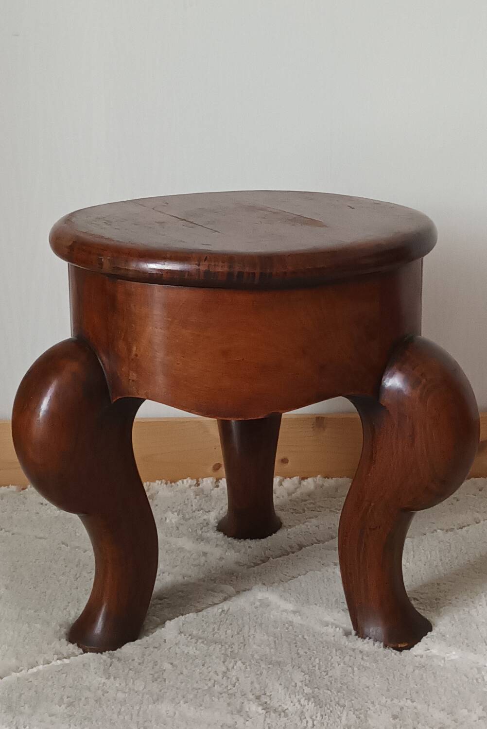 Antique walnut piano stool